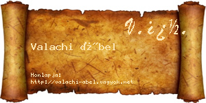 Valachi Ábel névjegykártya